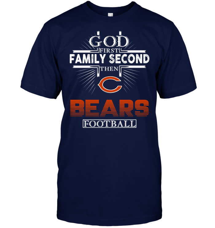 Chicago Bears "god, Family, Football" T-Shirt